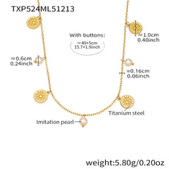 18K Gold-Plated Natural Stone or Pearl-Look Charm Jewelry