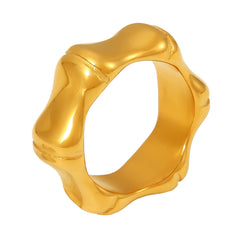 Sculptural Bamboo Band Ring
