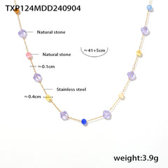 Multicolor Natural Stone Necklace or Bracelet