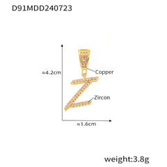 18K Gold-Plated Script Initial Charm Pendant