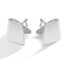 Daphne Brushed Square Stud Earrings