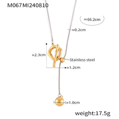 Adjustable Toggle and Ball Drop Long Necklace