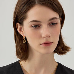 Nadine Vintage-Inspired Tiger-Eye Stud Earrings No. 941179
