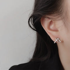 Nicolette Vintage-Inspired Pavé Knot Stud Earrings