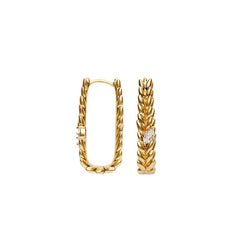 Nicolette Vintage-Inspired Pavé Leaf Stud Earrings