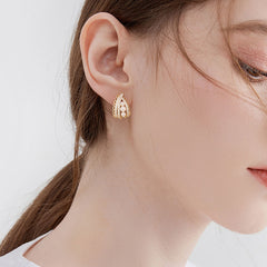 Marielle Vintage-Inspired Pearl Pavé Stud Earrings No. 000443