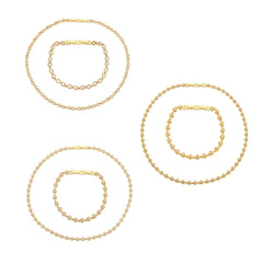 Cubic Zirconia Heart and Round Link Jewelry