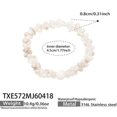 Natural Shell Bead Necklace and Bracelet