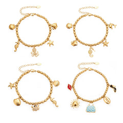 Ocean Charm Bead Bracelet