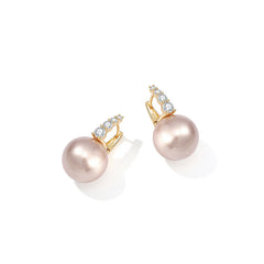 Marielle Pearl Pavé Stud Earrings
