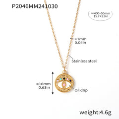 Enamel Eye Charm Pendant Necklace Designs