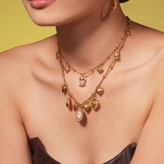 Ornate Charm Pendant Necklace