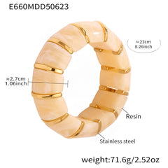Color Resin Stretch Bracelet