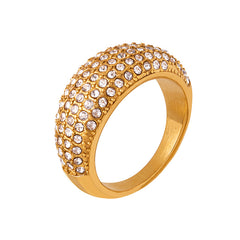 Pave Stone Dome Ring