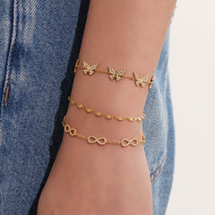 Butterfly & Infinity Charm Chain Bracelets