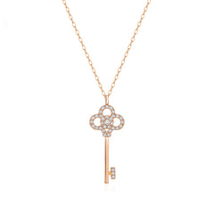 Nadine Vintage-Inspired Key Pendant Necklace