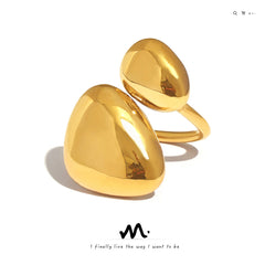 18K Gold-Plated Asymmetric Open Ring