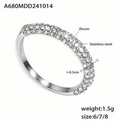 Cubic Zirconia or Pearl-Look Accent Ring