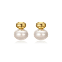 Nadine Vintage-Inspired Pearl Stud Earrings No. 597499