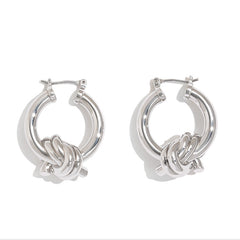 Nicolette Enamel Hoop Earrings