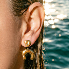 18K Gold-Plated Horseshoe Earrings
