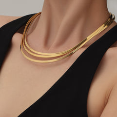 Open Stainless Steel Collar Necklaces