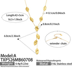18K Gold-Plated Hammered Drop Jewelry