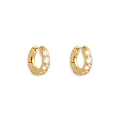 Nicolette Vintage-Inspired Pavé Hoop Earrings