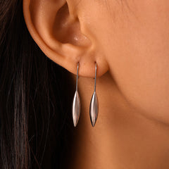 18K Gold-Plated Slender Teardrop Hook Earrings