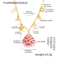 Natural Shell Ocean Charm Necklace
