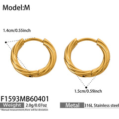 Twisted Rope Hoop Earrings