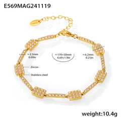 Geometric Cubic Zirconia Bracelet Designs
