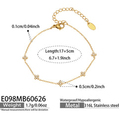18K Gold-Plated Paw Charm or Cubic Zirconia Bracelet