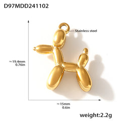 18K Gold-Plated Sculptural Pendant Charm