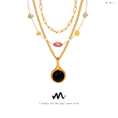 Natural Stone Pendant and Bead Necklace Designs