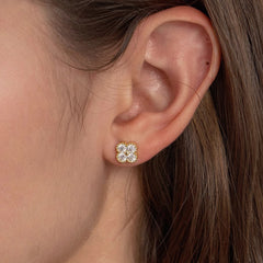 Daphne Dainty Clover Stud Earrings