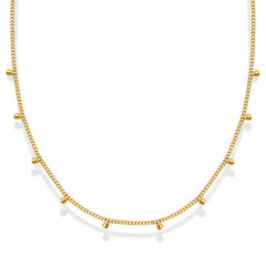 Pearl-Look Bead Station Necklace