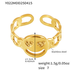 Gold-Tone Sculptural Open Ring