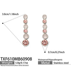 Color Cubic Zirconia Necklace Bracelet and Earrings