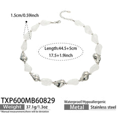 Color Resin Sculptural Link Necklace and Bracelet