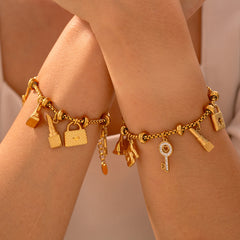 18K Gold-Plated & Silver-Tone Charm Bracelets