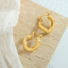 18K Gold-Plated Sculptural Twisted Hoop Earrings