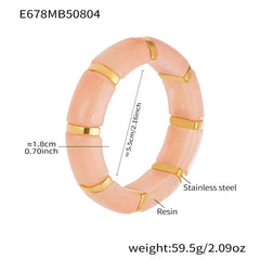 Color Resin Wide Stretch Bangle Designs
