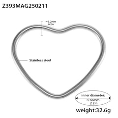 18K Gold-Plated & Silver-Tone Heart-Shaped Bangle