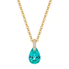 Camille Sapphire-Tone Teardrop Choker Necklace