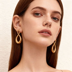 Sculptural Infinity Drop Earrings