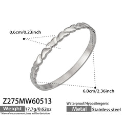 18K Gold-Plated Sculptural Link Bangle Bracelet