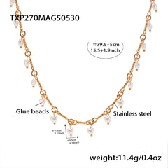 Pearl-Look Tassel Necklace or Bracelet