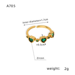 Gold-Tone Heart Cubic Zirconia Ring Designs