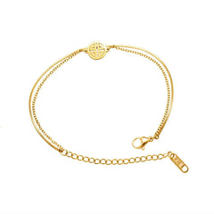 18K Gold-Plated Good-Fortune Coin Bracelet